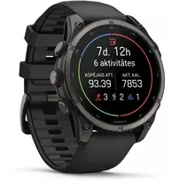 Išmanusis laikrodis Garmin fēnix® 9 – 47mm, Tamsiai pilkas, DLC titanas, su juodu silikoniniu dirželiu | 010-04762-11