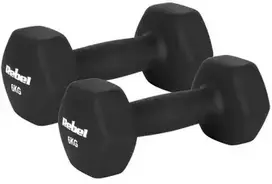 Hanteliai ketaus su neoprenu HEX 2x6kg, REBEL ACTIVE