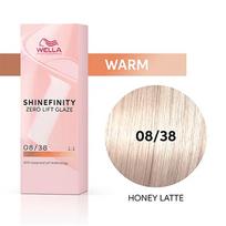 Wella Professional Shinefinity Zero Lift Glaze - plaukų dažai, 60 ml -  08/38