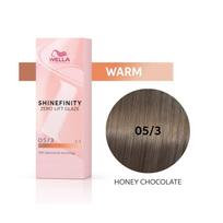 Wella Professional Shinefinity Zero Lift Glaze - plaukų dažai, 60 ml - 05/3