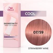Wella Professional Shinefinity Zero Lift Glaze - plaukų dažai, 60 ml - 07/59