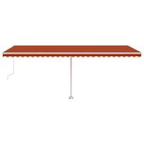 vidaXL Pastatoma automatinė markizė, oranžinė/ruda, 600x300cm
