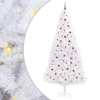 vidaXL Dirbtinė Kalėdų eglutė su 300 LED Balta 300 cm PVC ir Plienas