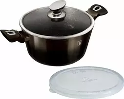 Berlinger Haus granitinis puodas bh-6606, shiny juodas, 28 cm