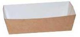 Multi Padažo indelis gruzdintoms bulvėms Nr. 0, 120×61×37 mm, rudos/balto, 5 vnt. × 100 indelių/kartonas