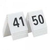 Plakatas Multi Stalo ženklas Securit Nr. 41-50 5x4x5 cm akrilas baltas, 6 vnt. x 10 vnt./pak.