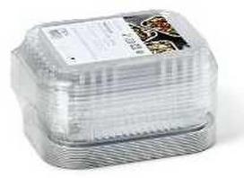 Multi Aliuminio dėklas Ready2Cook 750 ml 178x136x45 mm su APET plastikiniu dangteliu, 10 vienetų rinkinys (10 vnt.)