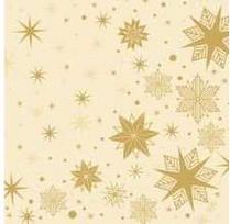 Servetėlės Bio Duni minkštos Airlaid 40 x 40 cm Stargazing Kreminis, 6 pak. x 60 vnt./kartonas