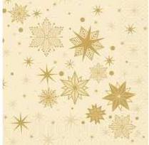 Duni servetėlės 40 x 40 cm 3 sluoksnių Stargazing Kreminis, 4 pak. x 250 vnt./kartonas