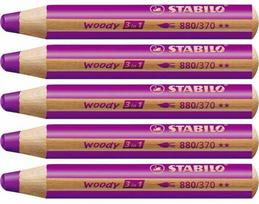 Stabilo Woody Xxl 3in1 kreidelė, violetinė, Nr. 370