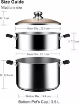VENTION 3.6L garų virimo puodas | Nerūdijantis plienas | Prie kuskuso