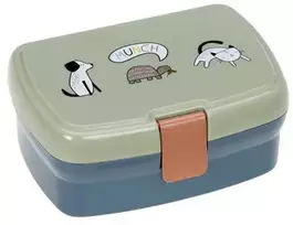 Lässig žalio olivinės spalvos pietų dėžutė berniukams ir mergaitėms - Lunchbox Happy Prints 245338