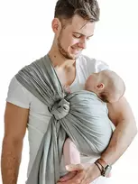 Bez Marki Žiedinis kūdikio nešioklis Shabany ORGANIC BOVE, 100 % ekologiška medvilnė, naujagimiams ir mažyliams, iki 15 kg