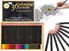 Craft Sensations Profesionalūs Minkšti pieštukai medinė dėžutė 36 vienetų spalvos 65-72