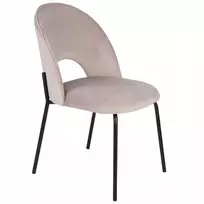 Avida Design Minkšta Molly Loft Welvet rusvai gelsvas valgomojo kėdė, skirta svetainės stalui