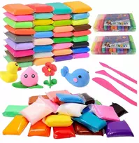 Toys SUPER MOLIO PLASTICINO POLIMERINĖS PUTOS 48 Vnt. KŪRYBINIS RINKINYS + AKC