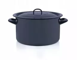 Klasikinis emaliuotas puodas su dangčiu 28 cm 10 l METALAC