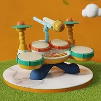 OTH MUZIKOS INSTRUMENTŲ RINKINYS BUGNAI, BŪGNAI, MUZIKINIAI ŽAISLAI VAIKAMS NUO 1 IKI 3 METŲ (MĖLYNAS)