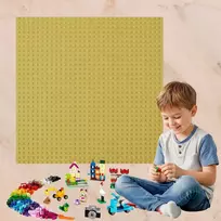 Bez Marki Konstrukcinė pagrindo plokštė, citi classic blokeliai, GELTONAS pagrindas, 32x32 XL