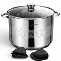 Masterpan TRADICINIS NERŪDIJANČIO PLIENO PUODAS 25,4L 36cm SU dangteliu