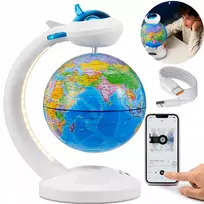 Bez Marki LEVITATING GLOBUS INTERAKTYVI APŠVIETTA LED MAP BLUETOOTH LEMPA