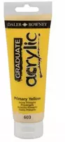 Daler Rowney Graduate akriliniai dažai, 120 ml, geltoni