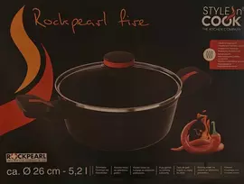 KALSTOMAS PUODAS SU dangteliu STYLE'N COOK FRY PAN 26 cm INDUKCIJA 5,2L