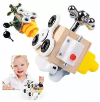 Bez Marki Medinis Montessori BUSY CUBE Manipuliacinis kubas