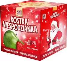 Porcja Dobra SNACK CHRISTMAS CUBE obuolių-braškių Dobra porcija 16g su Žaislu