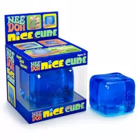 Schylling NeeDoh Nice Cube Antistresinis ledo kubas, švelnus atminties mėlynas