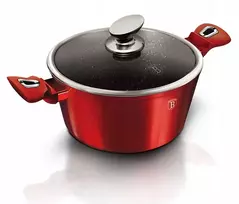 Berlinger Haus ALIUMININIS PUODAS SU GRANITINĖ DANGA - BURGUNDIJA - 6,5 L - 28 CM