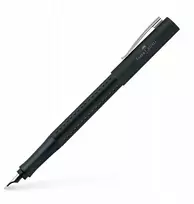 Faber-Castell Grip 2011 fountain pen, nib width F, ink mėlynas erasable, barrel colour juodas