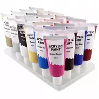 Avec Akriliniai Dažai 24 Spalvos Po 22 Ml Didelis Plastikinių Priemonių Rinkinys 581