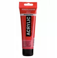 Akrilinė dažai mėgulyje - Vidutinė skaidri raudona - 317 - Amsterdam - 20ml