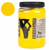 Renesans A'kryl Akriliniai Dažai 500ml - Vidutiniškai Geltoni