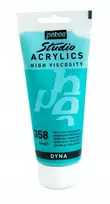 Akriliniai dažai - PEBEO - Dyna Žalias Mėlyna Irisdescent Tube 100ml - Satinas - Itin smulkūs