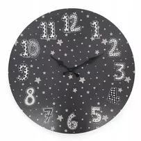 H&L Laikrodis ścienny vaikams 33cm, noc