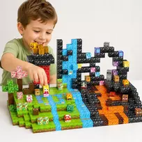 Bez Marki Magnetiniai blokai Cubes Pixels 208 3D elementai su stipriais magnetais! 3 metams