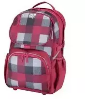 Herlitz Mokyklinė kuprinė be.bag Cube / Checked, raudona