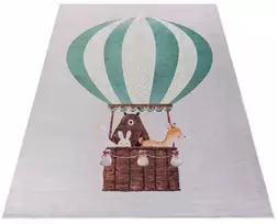 Dywanypers Dywan Bello BALON 140x200 w stylu BOHO smėlio spalva žalia miętowy plusz vento