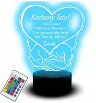Bez Marki Lampka Nocna Led Prezent Dzień Ojca dla Taty Urodziny Rinkinys Upominek Imię