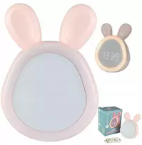 Ecolight Lampka nocna su budzikiem Laikrodis vaikams prezent zajączek królik INTERBLUE