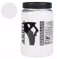 Renesans A'kryl akriliniai dažai 500ml, Titano balta