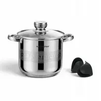 Masterpan TRADICINIS NERŪDIJANČIO PLIENO PUODAS 5,3L 20cm SU dangteliu