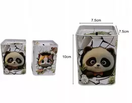 SKARBONKA metal panda i kotek 10x7,5 cm Gazelo