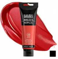 Akriliniai dažai Liquitex Basics 118ml 345 Metallic Raudona