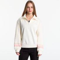 Guess Jeans Fabrizia Half-Zip Sweatshirt Cream - Dydis S (V6BQ14K6346-G012 Džemperiai)