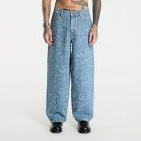 Jeansy Daily Paper Croc Jacquard Oversized Jeans Blue - Dydis S (2610140 Kelnės)