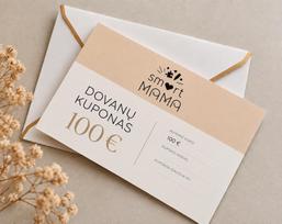 Dovanų rinkinys kūdikiui su kuponu, mėlynų atspalvių - 100 Eur