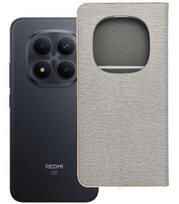Sidabrinės spalvos atverčiamas dėklas Xiaomi Redmi Note 15 Pro Plus 5G telefonui "Luna Book"